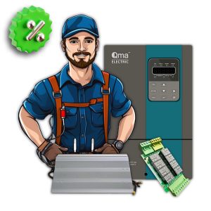 پکیج تبدیل تابلو فرمان دو سرعته به درایودار QMA Q1000 توان 7.5kw